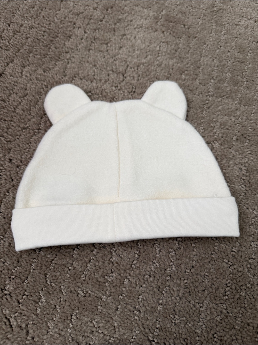 Zutano Cute Baby Bear Ear Beanie - White